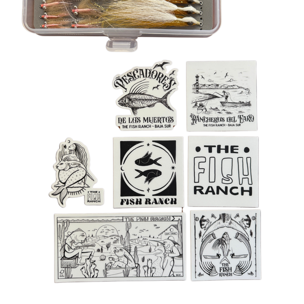 Black & White Fish Ranch Logos Sticker Pack