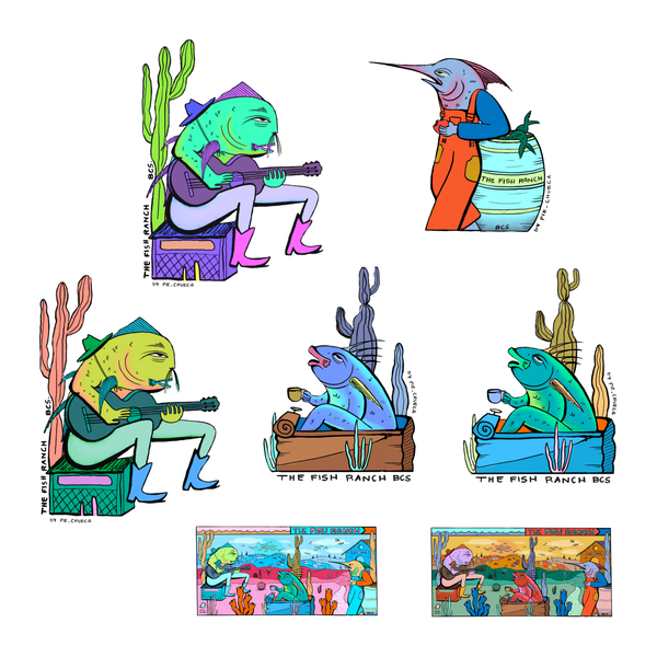 Mural Characters by Pie Chueca Sticker Pack