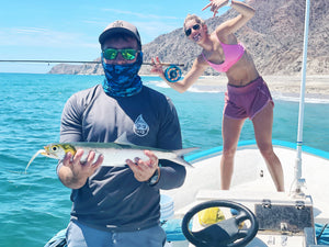 Lady Fish caught and released while fly fishing with outfitter The Fish Ranch in Baja California Sur, Mexico 