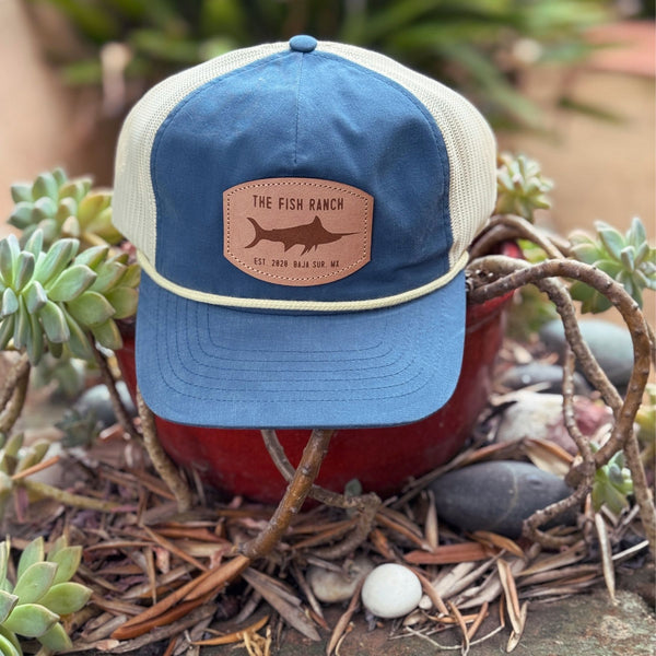 Marlin Leather Patch Roped Trucker Hat