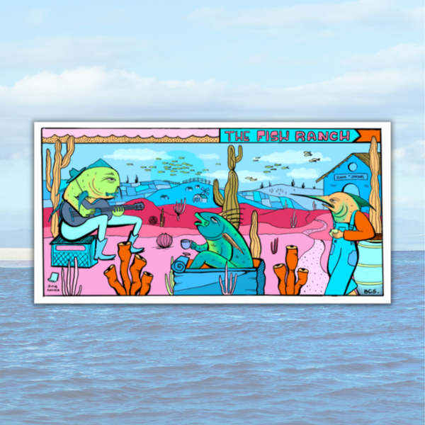 Fish Ranch Mural Sticker