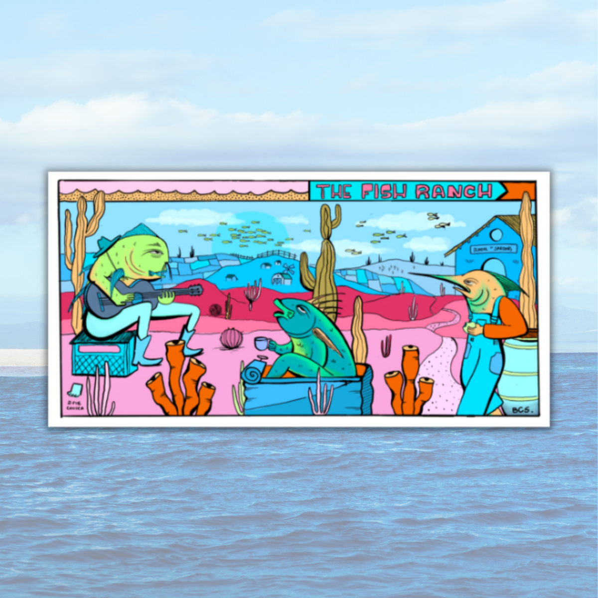 Fish Ranch Viewpoint Fish Ranch Mural Sticker – The Fish Ranch
